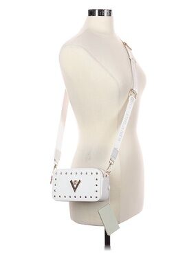 Valentino Orlandi White Studded Crossbody with Gold V-Logo